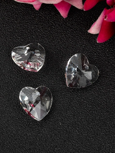 Аксессуар в виде сердечка, бусины, аксессуары, серьги, браслет, ожерелье, прозрачная подвеска, DIY