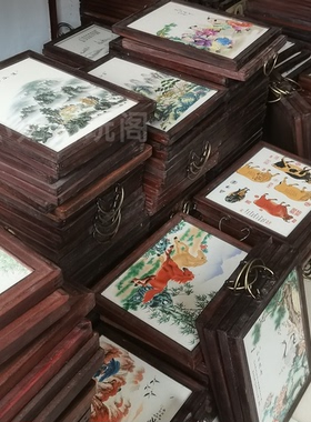 特价清仓处理一批景德镇陶瓷画中国风古风装饰客厅玄关挂画装饰画