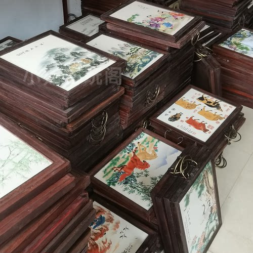特价清仓处理一批景德镇陶瓷画中国风古风装饰客厅玄关挂画装饰画