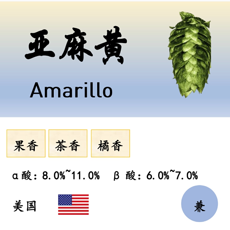 亚麻黄酒花进口amarillo香花包邮