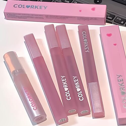 colorkey珂拉琪水雾唇露猫爪七夕显白唇釉p307奶茶色r300低饱和女