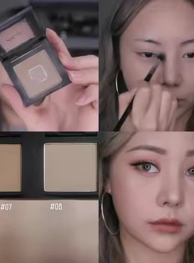 孝真推荐!平替omega!韩国bbia单色修容粉饼鼻影侧影08号灰调新手