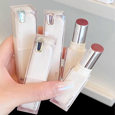 淡颜白月光！Joocyee酵色透光晶冻口红2.0成膜水光镜面滋润554L女