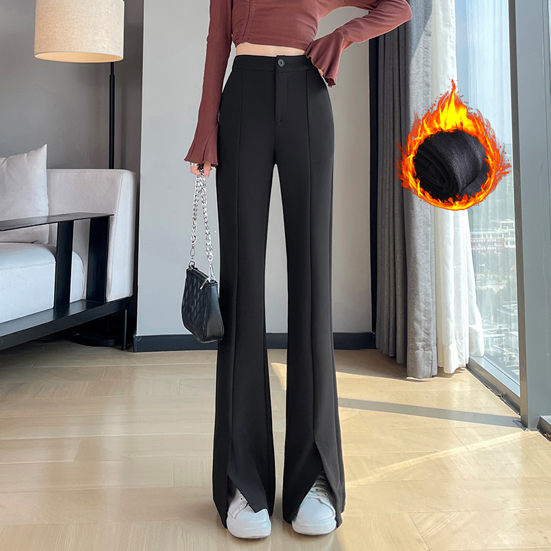设计感洋气开叉西装裤女2025年秋冬季新款时尚简约气质百搭休闲裤