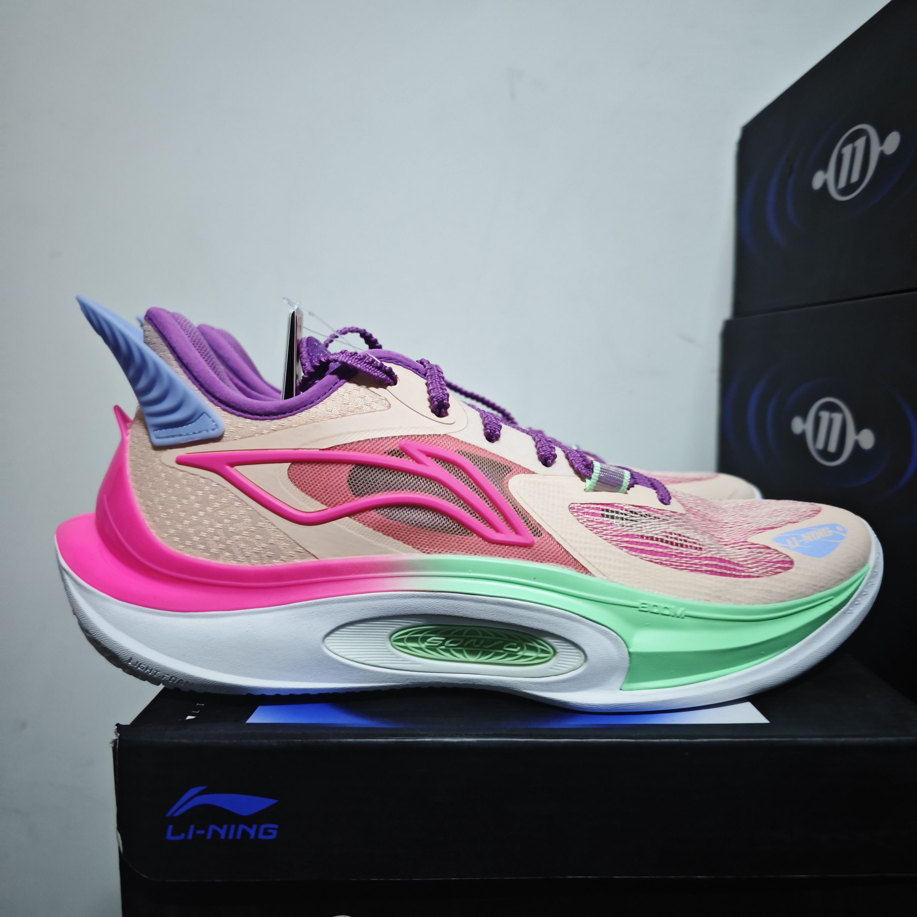 李宁篮球鞋音速11 V2子透气䨻丝高弹篮球专业比赛鞋ABAT045-5