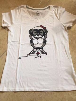 AJ13 基德Love Panda Tee 男女T恤 短袖777548 777550-100