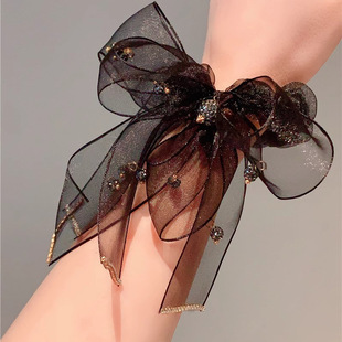 蝴蝶结大肠发圈头绳女2025新款 韩系高马尾扎头发皮筋头花头饰发饰