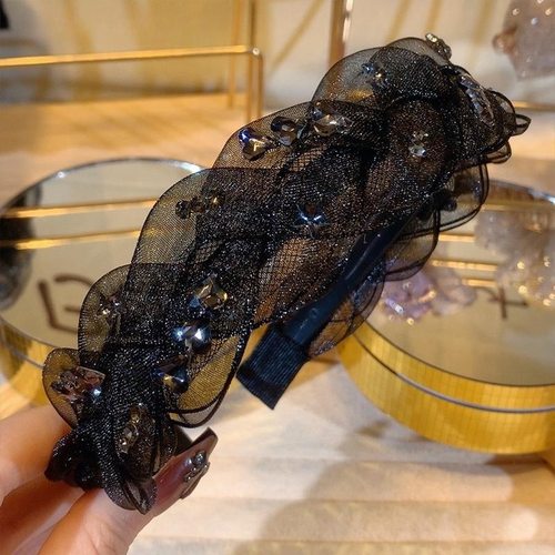 其他发箍网纱轻奢麻花头箍高级感