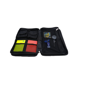 足球裁判工具袋裁判工具包足球教练裁判装备红黄牌挑边器气压表