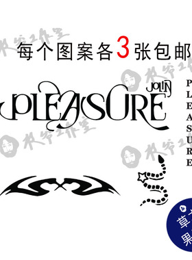 草本果汁蔡依林纹身手指小蛇Pleasure手臂jolin防水持久各发3张