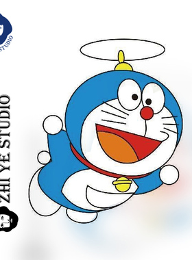 ZHIYE枝爷原创你好小叮当纹身贴防水持久多拉A梦儿童可爱动物卡通