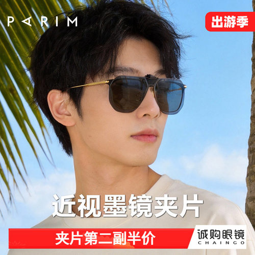 派丽蒙新款近视墨镜夹片男超轻