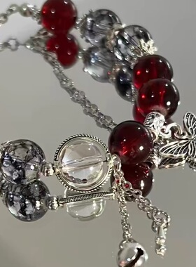 新中式蝴蝶铃铛闺蜜手链天官赐福鬼王花城个人印象衍生国风手链