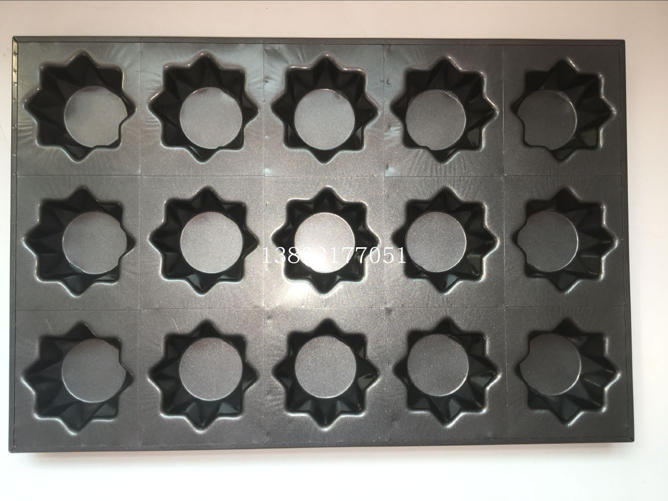 商用15连八角模具加深花瓣蛋糕模具面包烤盘不沾蛋糕模具