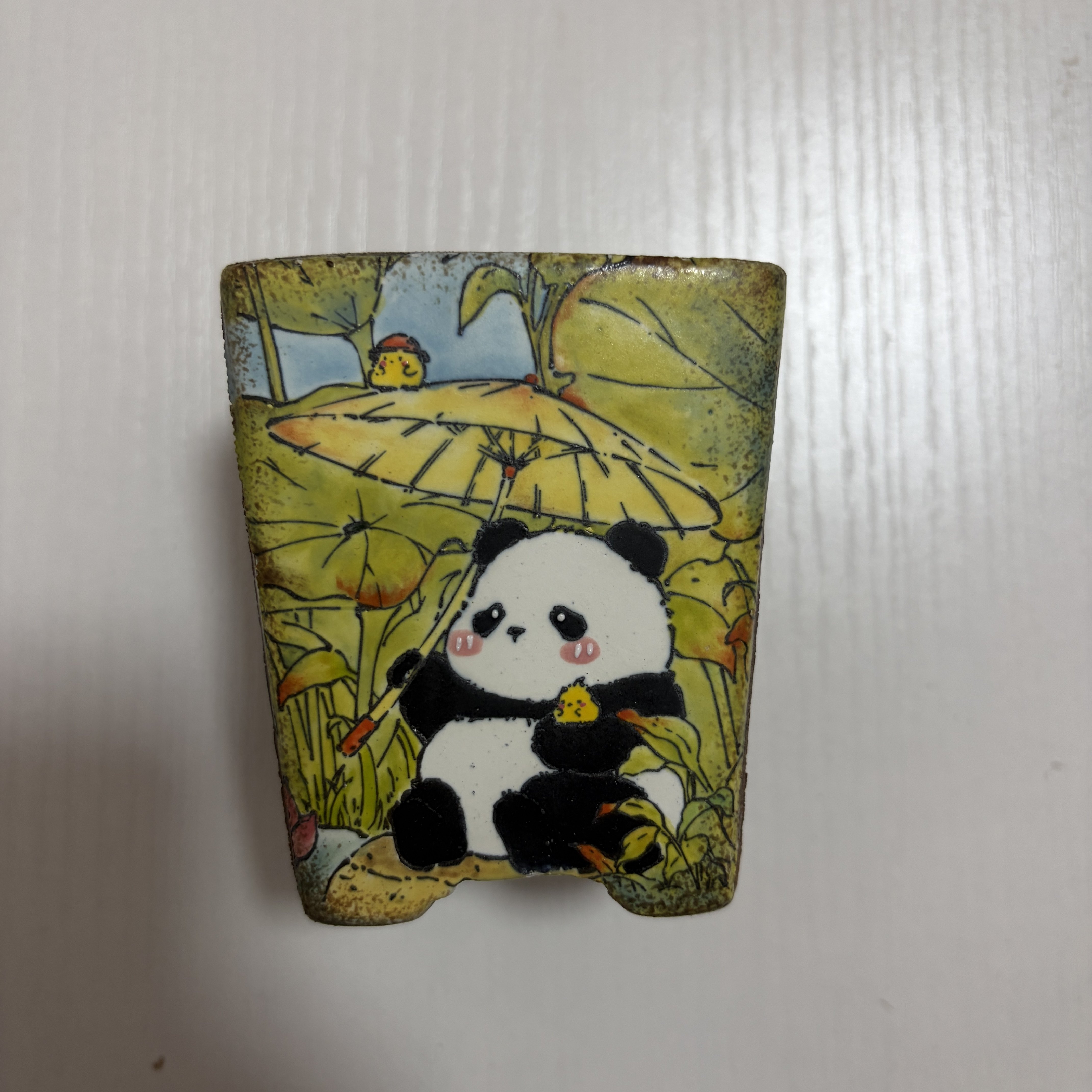 手绘多肉花盆釉烧陶瓷精工卡通网红可爱精美花盆