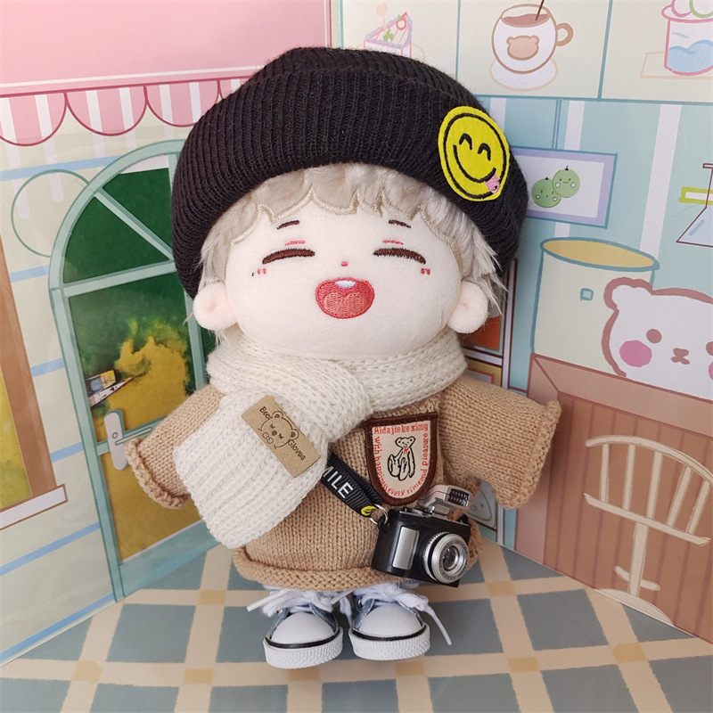 20CM全圆佑棉花娃娃衣服骨架SEVENTEEN组合明星玩偶公仔礼出生证