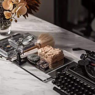 屿物为居 书桌装饰品摆件样板间书房中古风老钱风复古打字机键盘