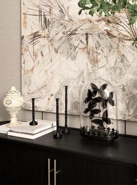 屿物为居 现代无障碍豪华单烛台样板房电视柜餐桌餐具柜入口柜蝴