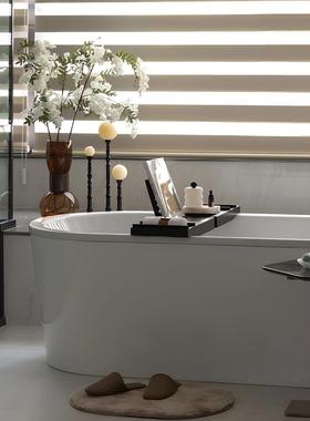 屿物为居 样板间卫生间摆件浴室柜样品房卫浴浴缸架陈列搭配设计