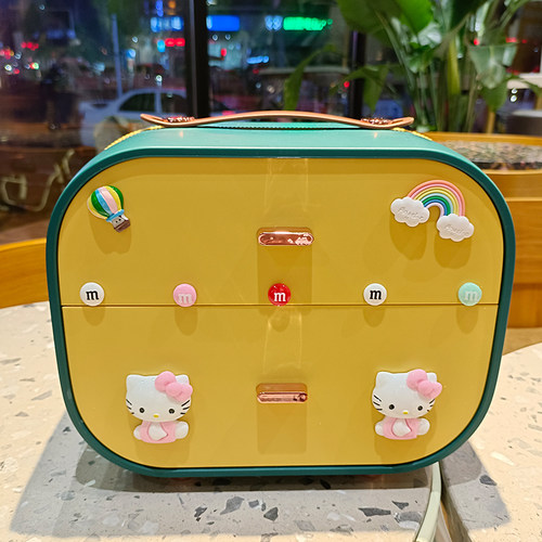 发饰盒卡通可爱分格收纳