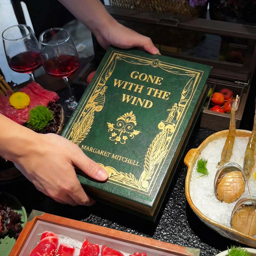 魔法书盒火焰鸡尾酒创意派对餐具