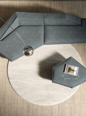 创意异形设计师办公休闲酒店大堂培训机构家长休息区自由组合沙发