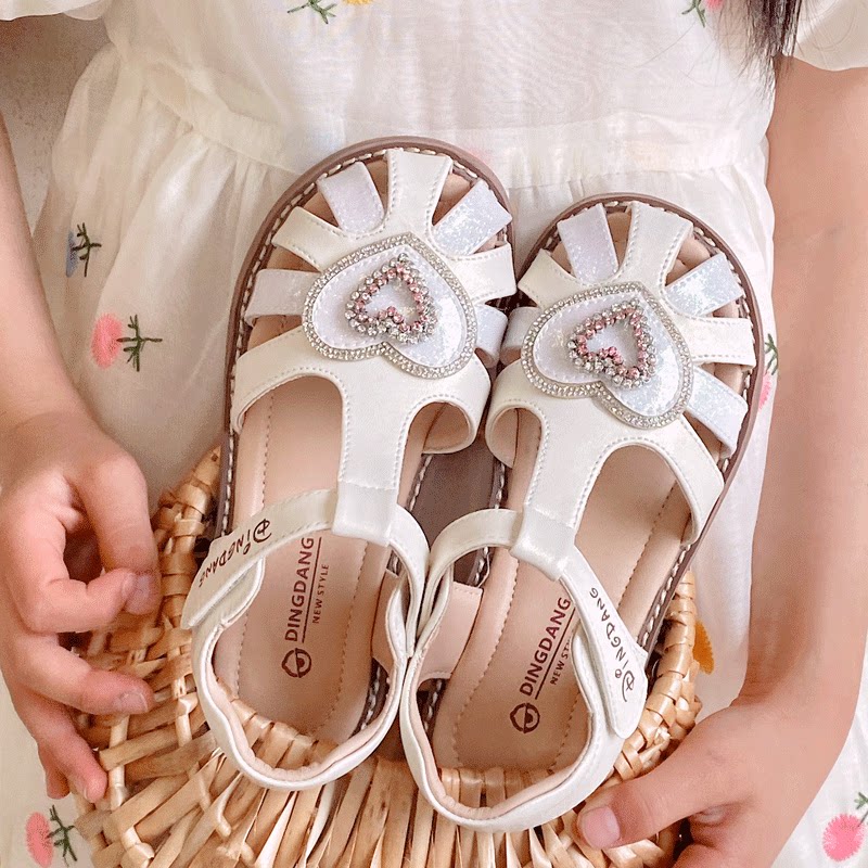 小叮当女童防滑凉鞋中大童2024年夏季新款儿童软底包头童鞋