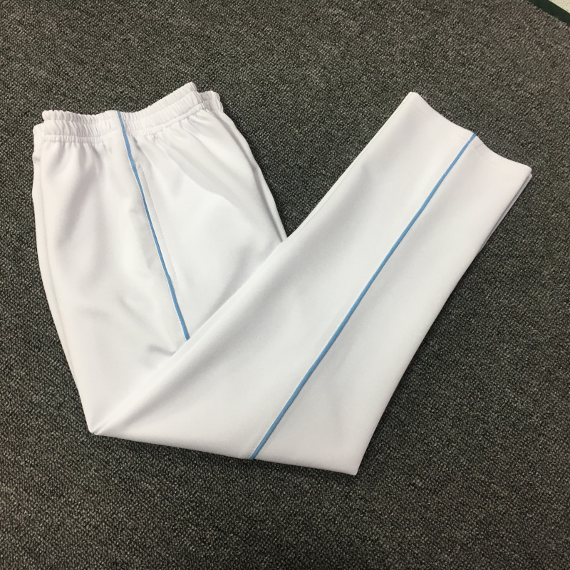 全棉白色直筒中小学生校服裤定制