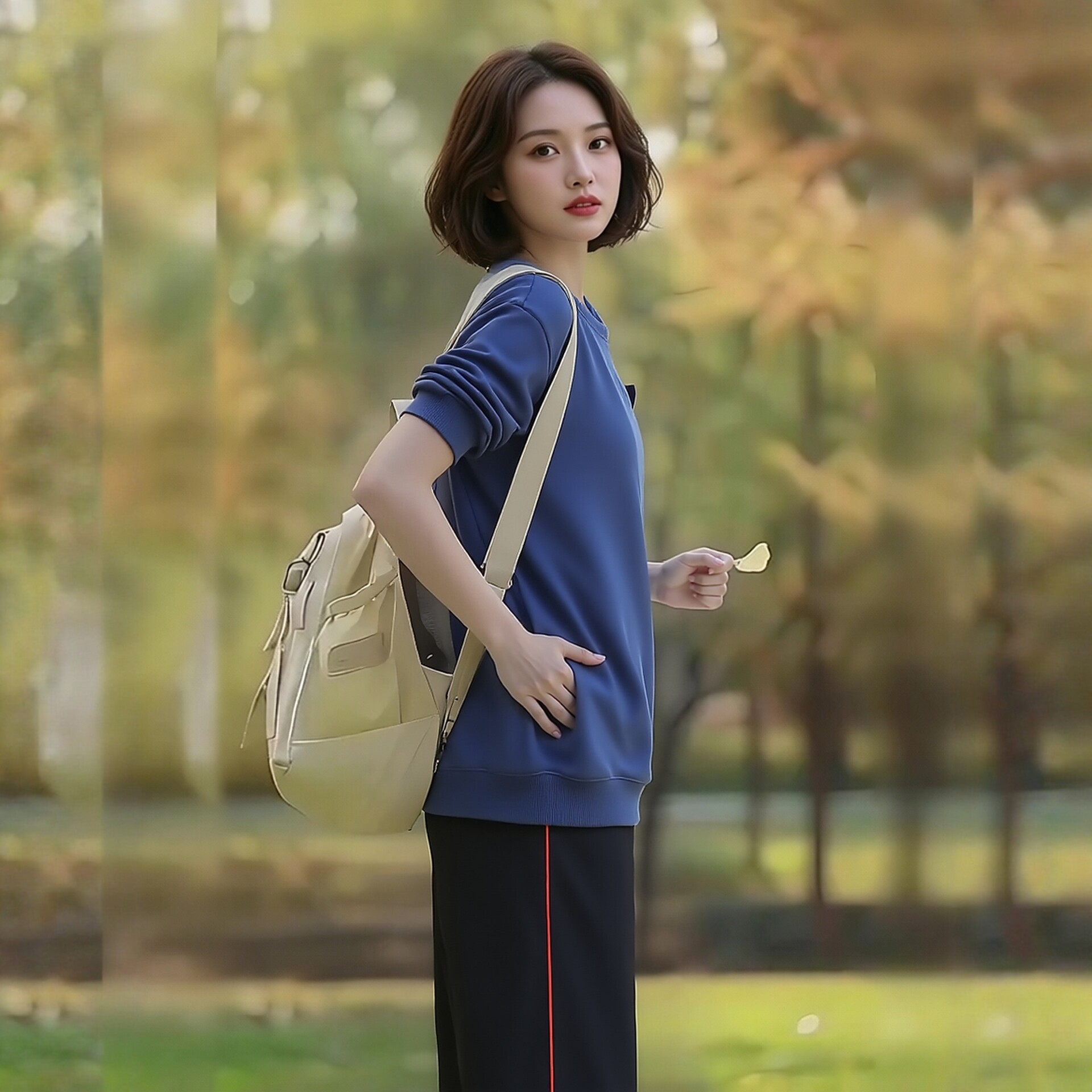 春夏秋季薄款藏青红细条儿童长裤休闲裤男女童运动裤学生百搭舒适