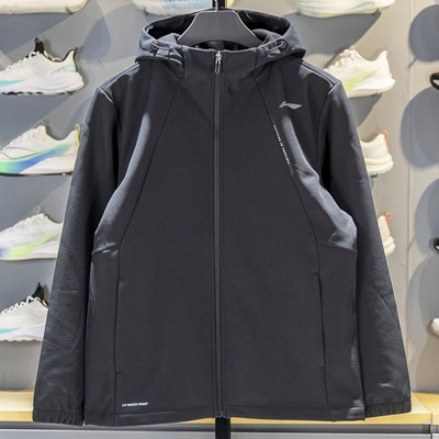 李宁男子加绒保暖防泼水运动风衣