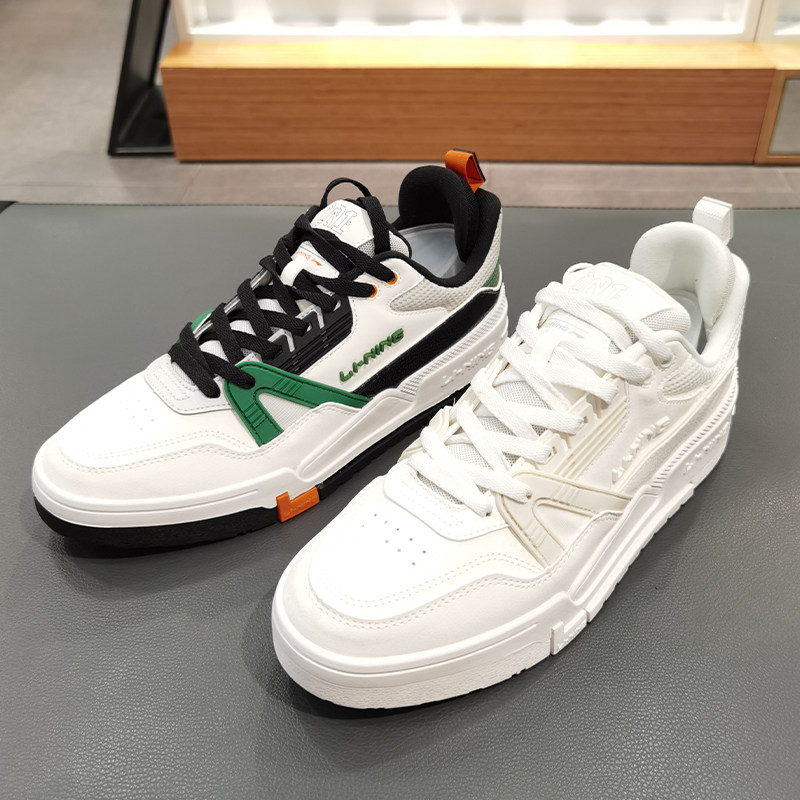 李宁滑板鞋2022秋新品001 btc男女情侣舒适软弹经典休闲鞋agcs103