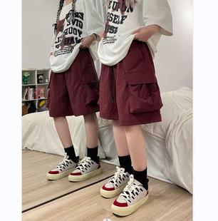 高街宽松百搭阔腿运动中裤 工装 美式 子女街头嘻哈休闲五分裤 潮 短裤