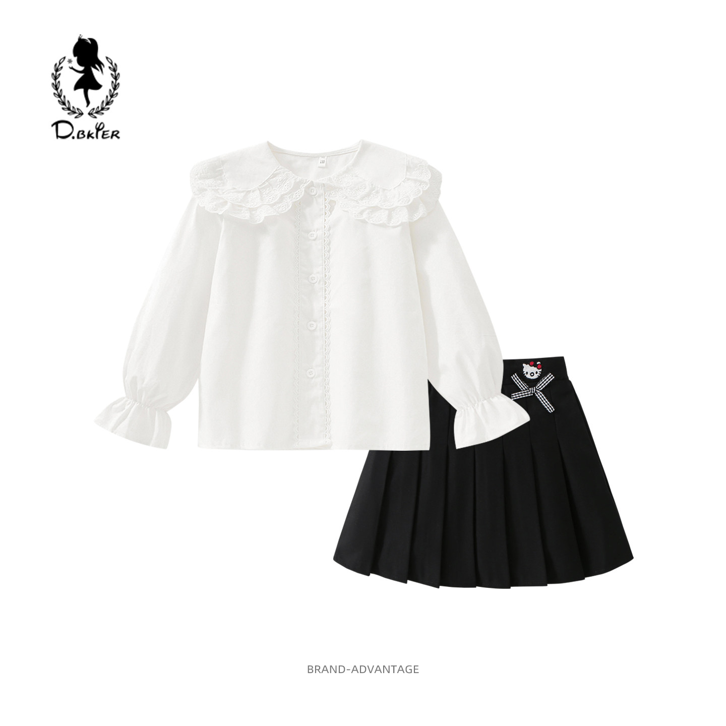 DO.CAT女童裙子套装学院风