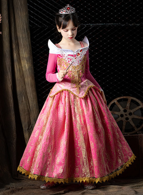 DO.CAT爱洛公主裙女童睡美人爱丽丝冰雪奇缘儿童cosplay连衣裙子