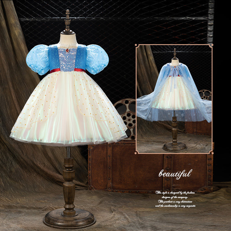 DO.CAT白雪公主裙子女童夏季日常可穿爱莎儿童宝宝生日蓬蓬裙礼服