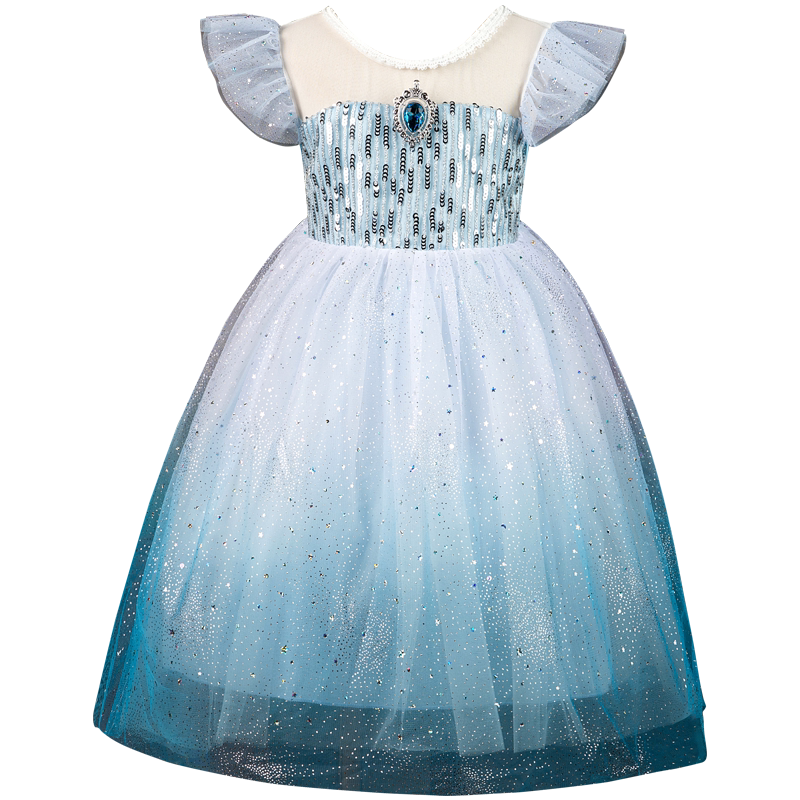 新款生日礼服洋气儿童艾莎公主裙