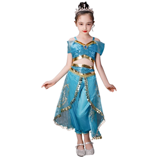 女童阿拉丁神灯茉莉公主裙夏季肚皮舞蹈套装女孩儿童cosplay服装