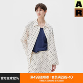 素波点天丝棉长袖 家居服套装 可外穿复古睡衣四季 AR元 上衣长裤 女