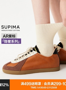 AR双针白色袜子女中筒袜秋冬款保暖匹马棉长筒袜春秋百搭纯色透气