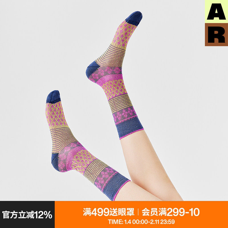 AR苗族织锦金银丝中筒袜2025新款春夏薄款配玛丽珍袜AlmondRocks,女士内衣/男士内衣/家居服,中筒袜,淘宝优惠券,粉丝福利购,淘宝优惠卷