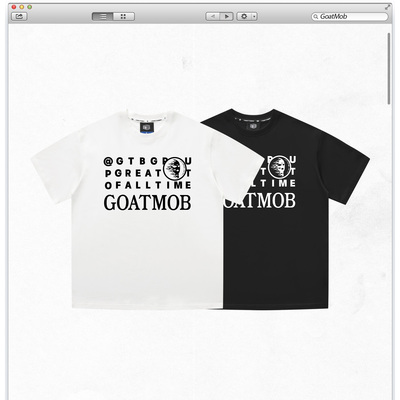 字体印花宽松运动短袖