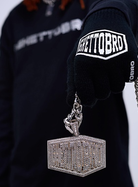 GTB/Ghettobro凹造型拿样透气触屏骨骼手套纯棉街头潮流百搭 国潮