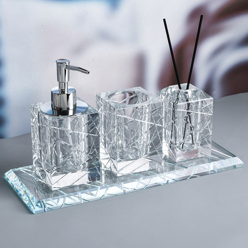 高端水晶洗手液瓶香薰瓶棉棒瓶新房软装 酒店 宾馆卫浴收纳用品