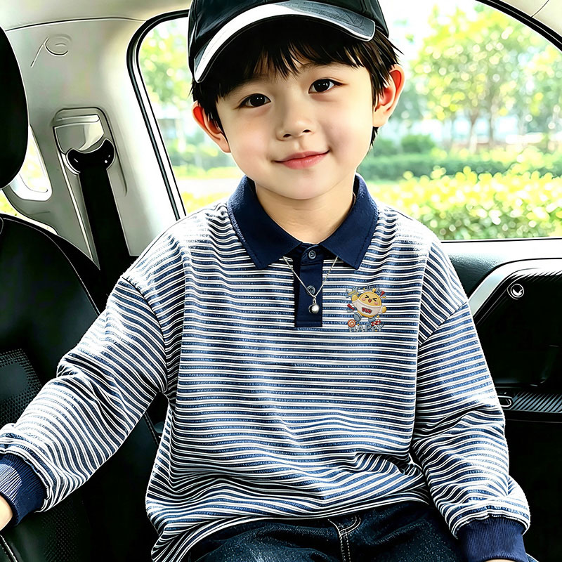童装男童春装t恤长袖春秋款2026新款男孩儿童上衣服POLO打底衫潮