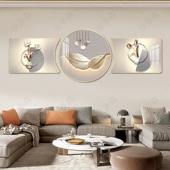 现代轻奢简约客厅装 饰画沙发背景墙挂画三联画新中式 壁画安多森