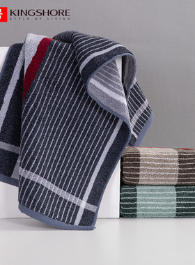 格子金号纯棉长方形01KA0084A加厚加大男士商务洗脸洗澡温泉毛巾