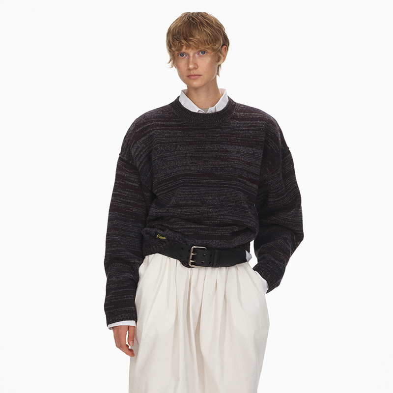 ECHOADE混纱羊毛圆领针织毛衣