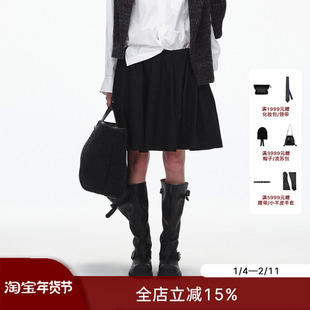 ECHOADE优雅与浪漫并存 立裁雕琢灵动花苞裙型褶皱半身裙