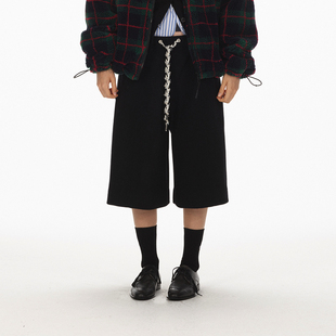 ECHOADE诠释时髦松弛 阔腿加厚毛呢中裤