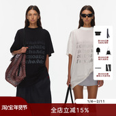 经典 ECHOADE秒塑纸片人 超薄长绒棉不规则字母印花 落肩大廓形T恤